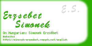 erzsebet simonek business card